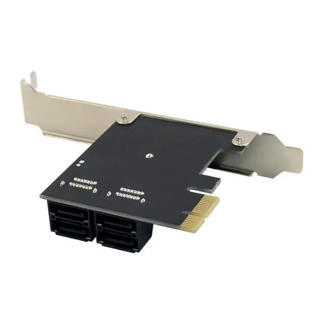 Alt view image 3 of 6 - 4-Port SATA 3.0 PCIe Card 6Gbps SATA III Expansion Adapter, IPFS / NAS Storage Extension Card, 9215 Support for Desktop/Server