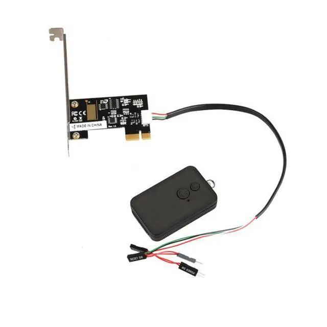 Alt view image 2 of 6 - PCIe Interface Desktop Power Switch for PC External Computer Case On/Off / Reset Button, Motherboard Remote Power Controller for Home / Cybercafé