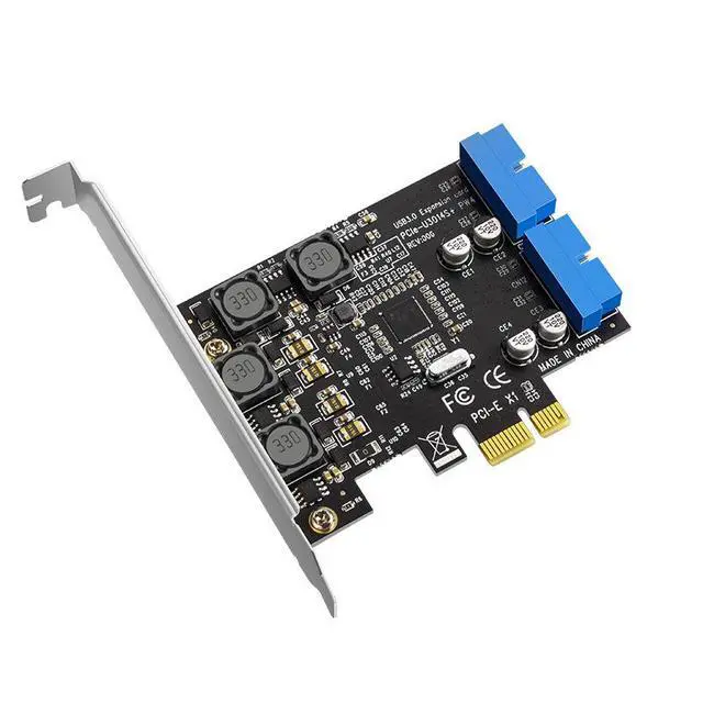 Alt view image 3 of 4 - Desktop USB 3.0 Front Panel Expansion Card PCIe to USB 3.0 Adapter with 19/20-Pin Internal Header, NEC Chipset, for Case Front Ports / Motherboard Upgrade