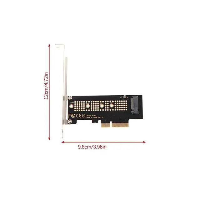 Alt view image 6 of 6 - PCIe to M.2 NVMe Adapter Card M.2 NVMe SSD Expansion Card for Desktop PC, PCI-E to M.2 Converter, Supports 2230/2242/2260/2280 NVMe Drives - (PCle X4)