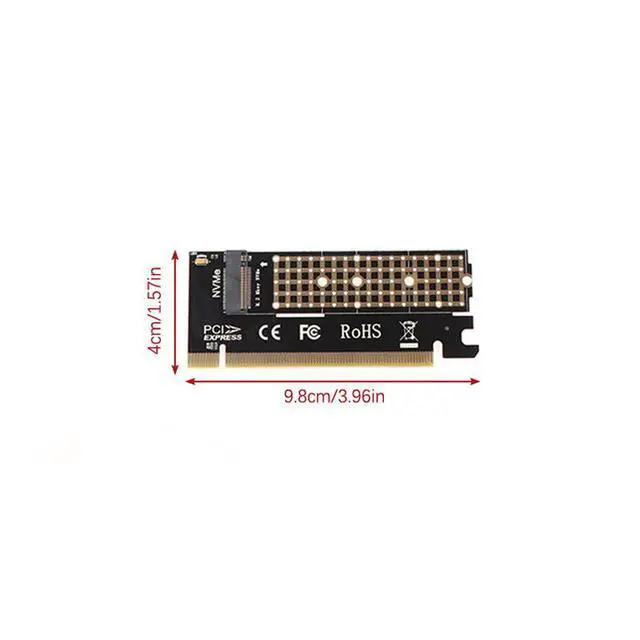 Alt view image 6 of 6 - PCIe to M.2 NVMe Adapter Card M.2 NVMe SSD Expansion Card for Desktop PC, PCI-E to M.2 Converter, Supports 2230/2242/2260/2280 NVMe Drives - (PCle X16)