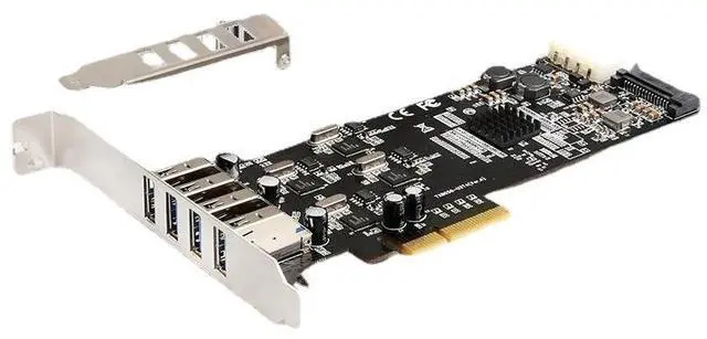 Main image of PCIe to USB 3.0 Adapter Card 20Gbps Total Bandwidth, 4-Channel Independent Expansion Card, 4 x 5Gbps Ports, Compatible with Vision Capture / Machine Vision