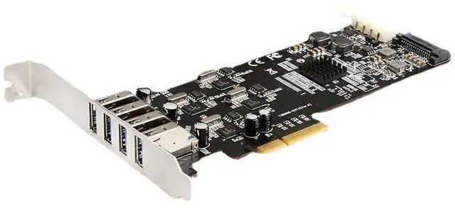 Alt view image 4 of 4 - PCIe to USB 3.0 Adapter Card 20Gbps Total Bandwidth, 4-Channel Independent Expansion Card, 4 x 5Gbps Ports, Compatible with Vision Capture / Machine Vision