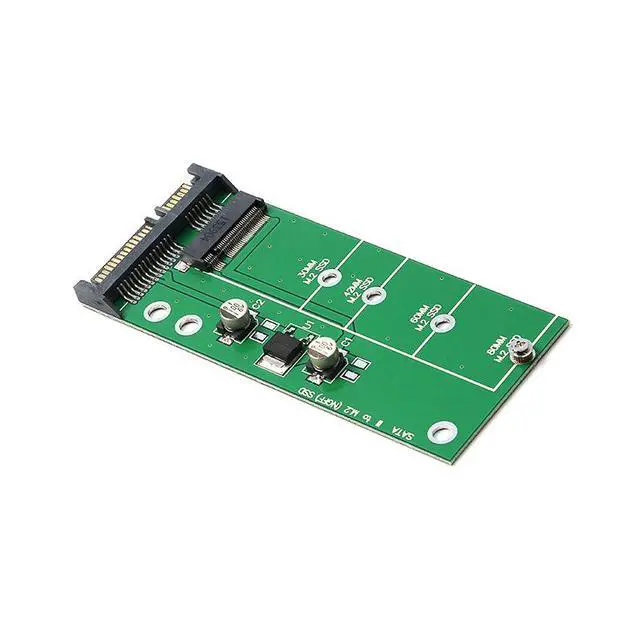 Alt view image 4 of 5 - M.2 NGFF to SATA 3.0 Adapter Card Stable & High-Speed NGFF SSD to 2.5" SATA III Converter, M.2 SATA to SATA Adapter for Desktop / Laptop / External Enclosure - green
