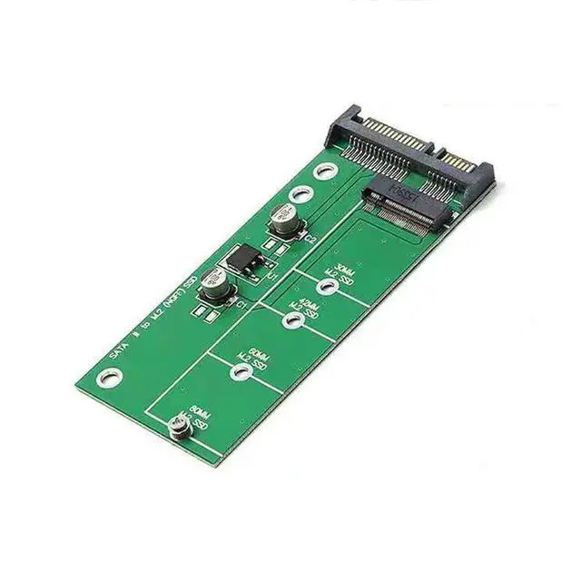 Alt view image 5 of 5 - M.2 NGFF to SATA 3.0 Adapter Card Stable & High-Speed NGFF SSD to 2.5" SATA III Converter, M.2 SATA to SATA Adapter for Desktop / Laptop / External Enclosure - green