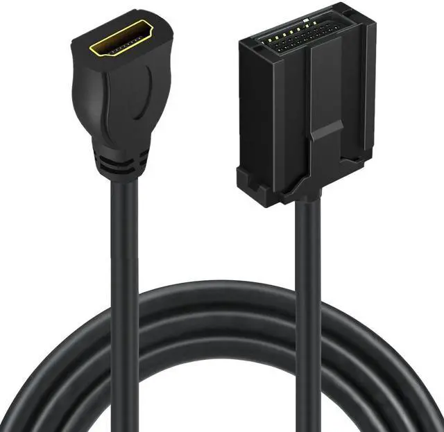 Main image of HDMI Type-E to HDMI Female Cable Automotive High-Definition Audio/Video Dedicated Line, HDMI E-Type to HDMI Female Adapter for Car Infotainment / Navigation