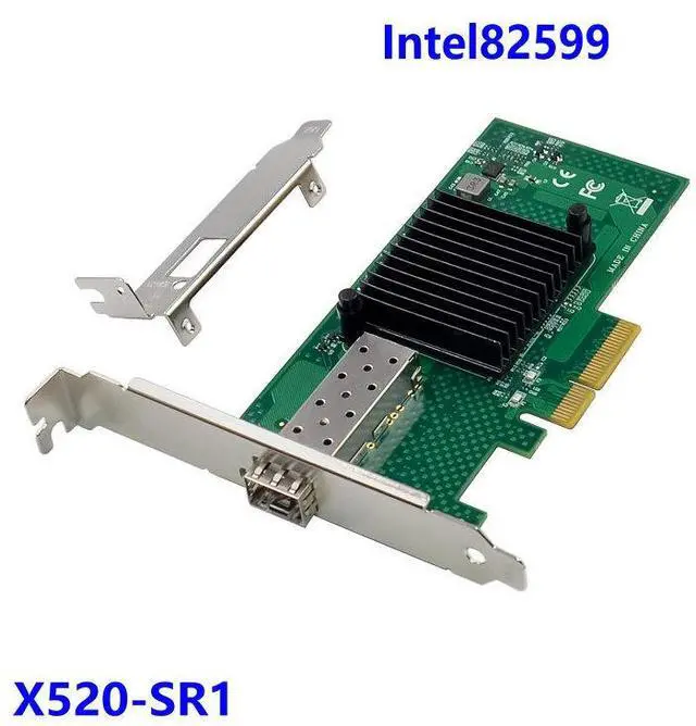 Main image of Intel X520-SR1 10G PCIe Fiber Network Card 82599EN, Single SFP+ Port, 10Gbps Server NIC, PCI-E x4, Optical Adapter for Data Center / Enterprise