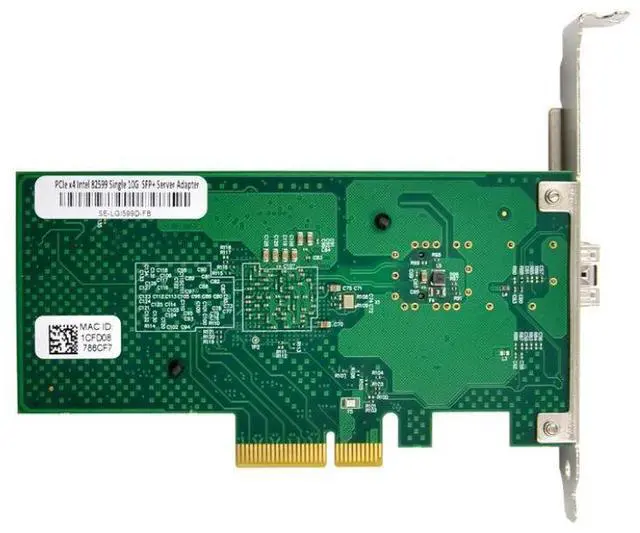 Alt view image 3 of 6 - Intel X520-SR1 10G PCIe Fiber Network Card 82599EN, Single SFP+ Port, 10Gbps Server NIC, PCI-E x4, Optical Adapter for Data Center / Enterprise