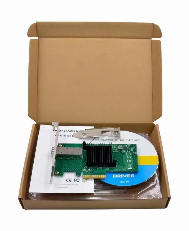Alt view image 6 of 6 - Intel X520-SR1 10G PCIe Fiber Network Card 82599EN, Single SFP+ Port, 10Gbps Server NIC, PCI-E x4, Optical Adapter for Data Center / Enterprise