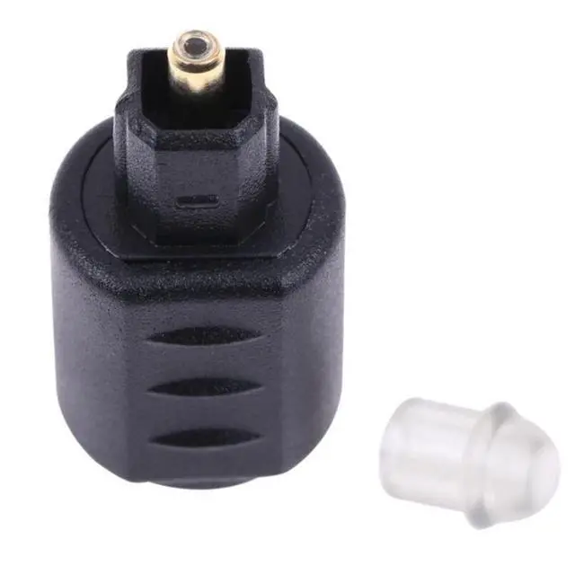 Alt view image 4 of 6 - TOSLINK Optical Audio Adapter Square to Round 3.5mm, TOSLINK Square Male to 3.5mm Round Female SPDIF Optical Audio Converter Connector