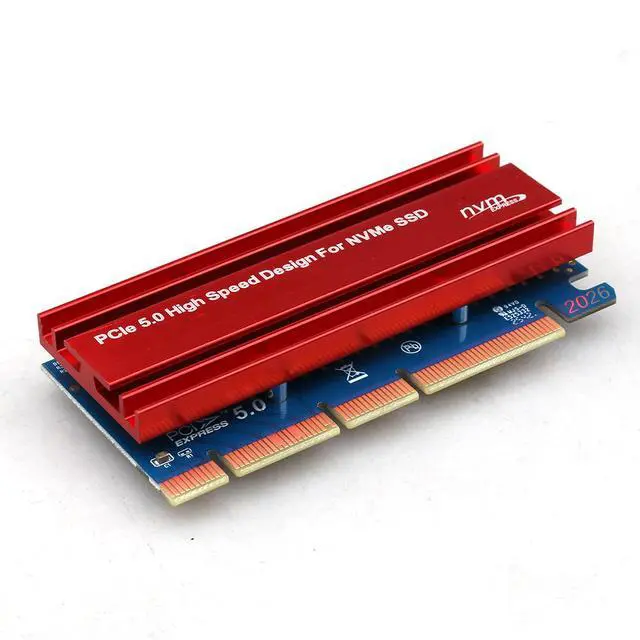 Alt view image 2 of 7 - PCIe 5.0 to M.2 NVMe Adapter Card M.2 Key M to PCI-E 5.0 x4 Converter, High-Speed NGFF SSD Expansion for Desktop / Server / Workstation