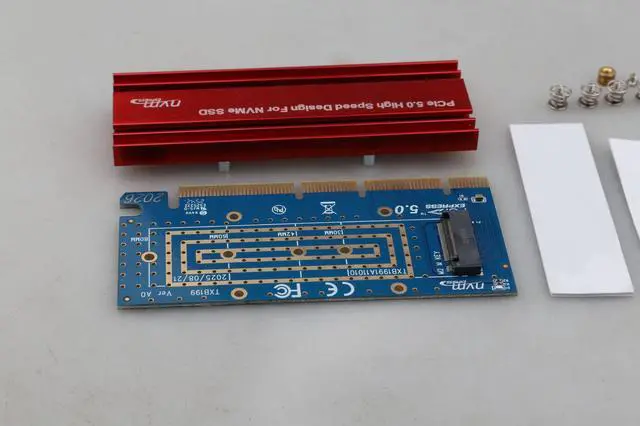 Alt view image 6 of 7 - PCIe 5.0 to M.2 NVMe Adapter Card M.2 Key M to PCI-E 5.0 x4 Converter, High-Speed NGFF SSD Expansion for Desktop / Server / Workstation