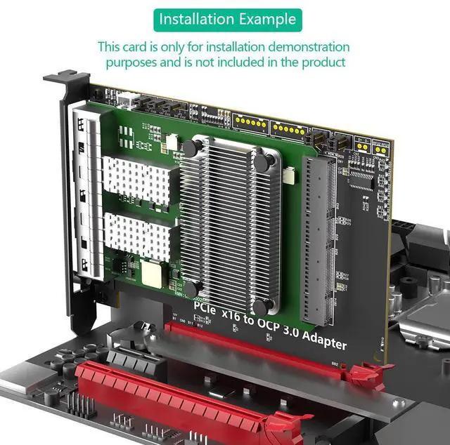 Alt view image 6 of 7 - PCIe 5.0 x16 to Gen-Z 4C+ / SFF-TA-1002 Adapter Card Supports OCP NIC 3.0 Network Card, PCIe Gen5 Converter for Server / Workstation / Data Center