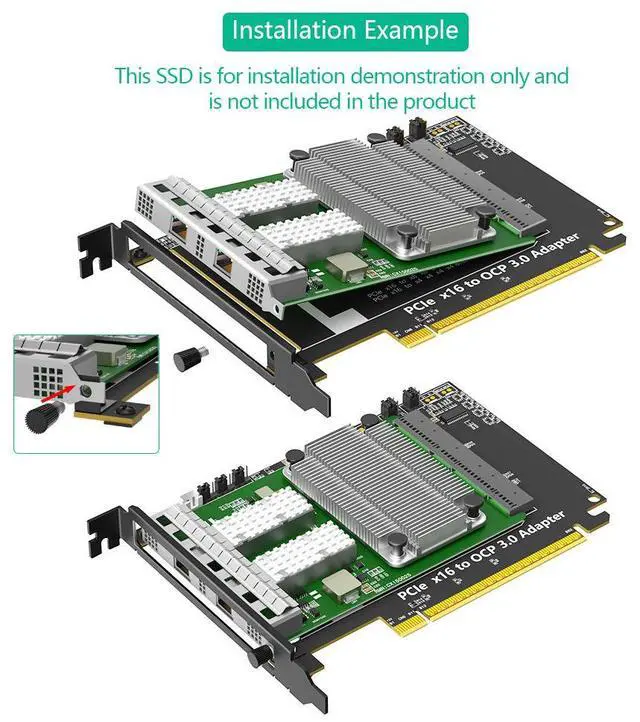 Alt view image 7 of 7 - PCIe 5.0 x16 to Gen-Z 4C+ / SFF-TA-1002 Adapter Card Supports OCP NIC 3.0 Network Card, PCIe Gen5 Converter for Server / Workstation / Data Center