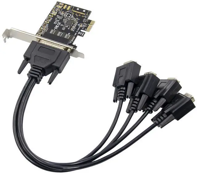 Alt view image 3 of 7 - PCIe to 4-Port RS232 Serial Card PCI-E to 4 x COM Port Adapter, AX99100 Chipset, Industrial-Grade 4-Port Serial Expansion for PC / Embedded Systems