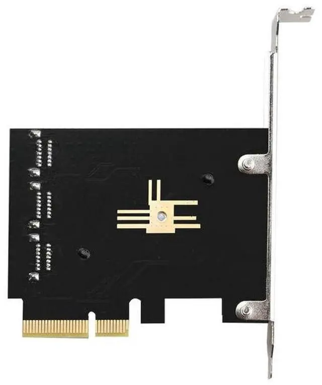 Alt view image 3 of 6 - PCIe x4 to 6-Port SATA 3.0 Hard Drive Expansion Card PCI-E to SATA III Adapter, ASM1166 Chipset, 6 x 6Gbps SATA Ports for Desktop / Server / NAS