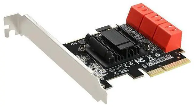 Main image of PCIe x4 to 6-Port SATA 3.0 Hard Drive Expansion Card PCI-E to SATA III Adapter, ASM1166 Chipset, 6 x 6Gbps SATA Ports for Desktop / Server / NAS