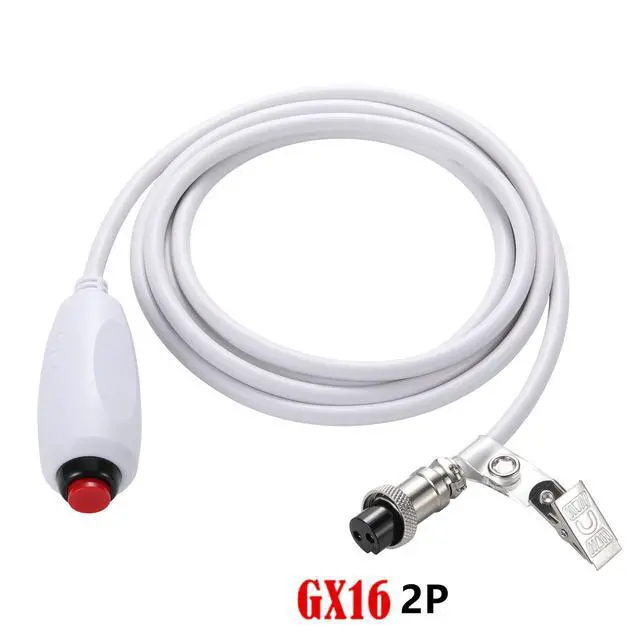 Alt view image 3 of 3 - Momentary Red Push-Button Nurse Call Cord Normally Open Self-Reset Switch, GX16 2-Pin Connector, Nurse Call Button Cable 3M Length for Healthcare / Hospitals
