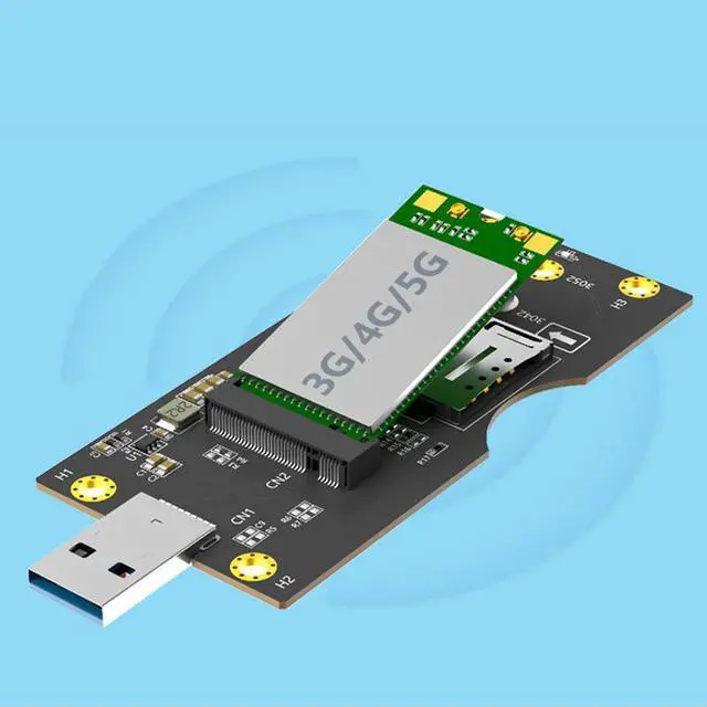 Alt view image 3 of 6 - M.2 Key B Module to USB 3.0 Adapter with SIM Slot 3G/4G/5G Cellular Module to USB Converter with SIM Card Holder for IoT / Embedded Devices