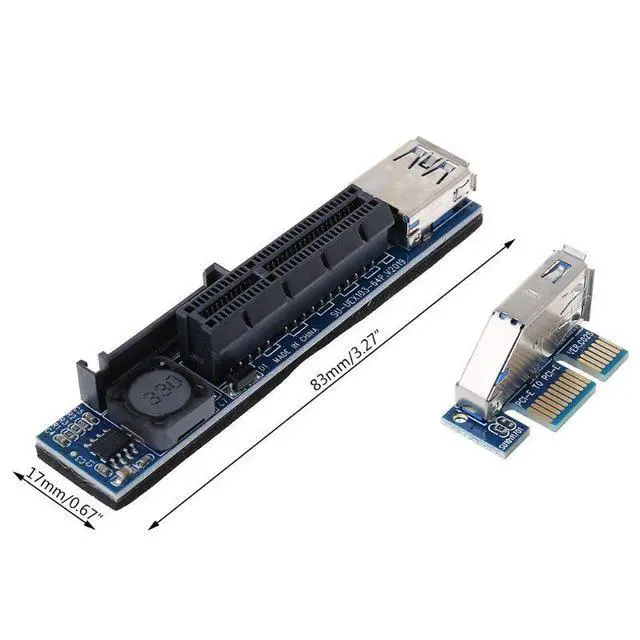 Alt view image 7 of 7 - PCIe x1 to x4 Extension Cable PCIe 3.0 Slot Adapter Riser, x1 to x4 Converter for Network Card / Expansion Card - 0.3m