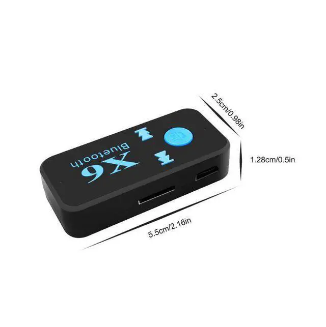 Alt view image 4 of 7 - X6 Car Bluetooth Audio Receiver Bluetooth Transmitter, 3.5mm AUX Wireless Adapter for Car / Home Stereo / Speaker / Headphone