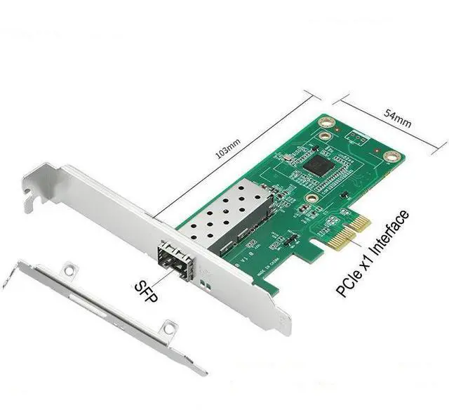 Alt view image 6 of 6 - PCIe Server Gigabit Fiber Network Card Intel I210, Single SFP Port, Supports Multi-Mode / Single-Mode, ESXi / Diskless Boot, for Desktop / Server