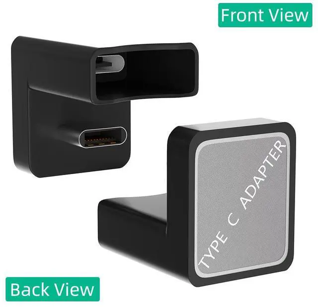 Main image of Type-C 180-Degree Angle Adapter USB 3.1 Full-Featured Male to Female Converter, PD Fast Charging, for Portable Monitor / Laptop / Phone