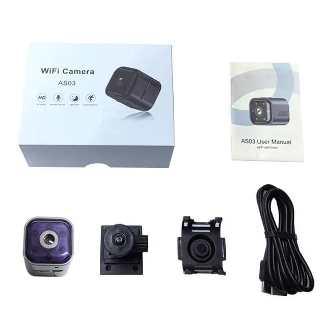 Alt view image 7 of 7 - AS03 HD 1080P Low-Power Security Camera Long Battery Life, Two-Way Audio, Remote Viewing, Mini Home Surveillance & Baby Monitor