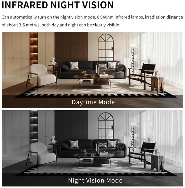 Alt view image 3 of 7 - W09 Rechargeable WiFi Camera 1080P HD, Long Battery Life, Night Vision, Mini Security Cam for Home / Office