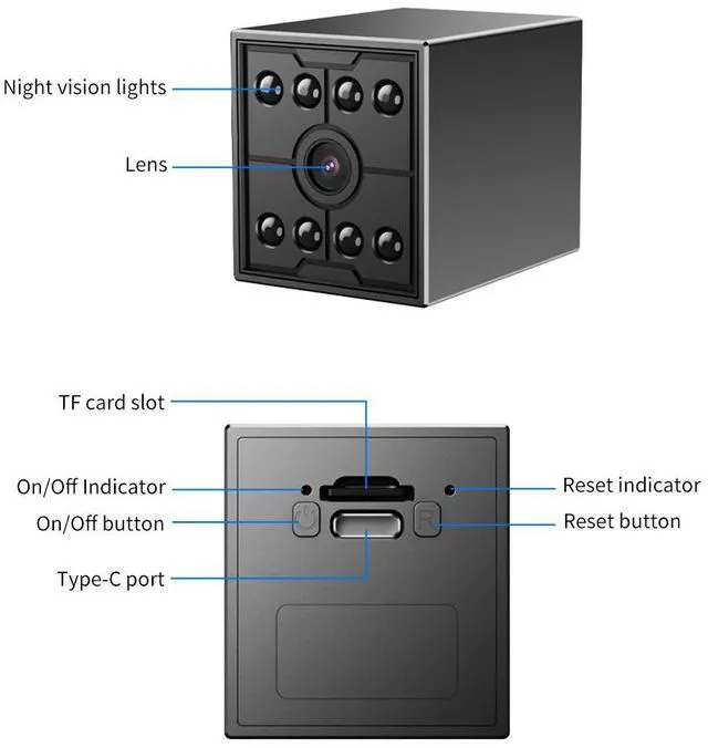 Alt view image 6 of 7 - W09 Rechargeable WiFi Camera 1080P HD, Long Battery Life, Night Vision, Mini Security Cam for Home / Office