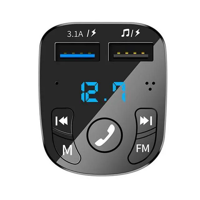 Alt view image 2 of 6 - Multifunctional Car MP3 Player FM Bluetooth Receiver, Music Streaming via U-Disk, Dual USB Fast Charging Car Accessory