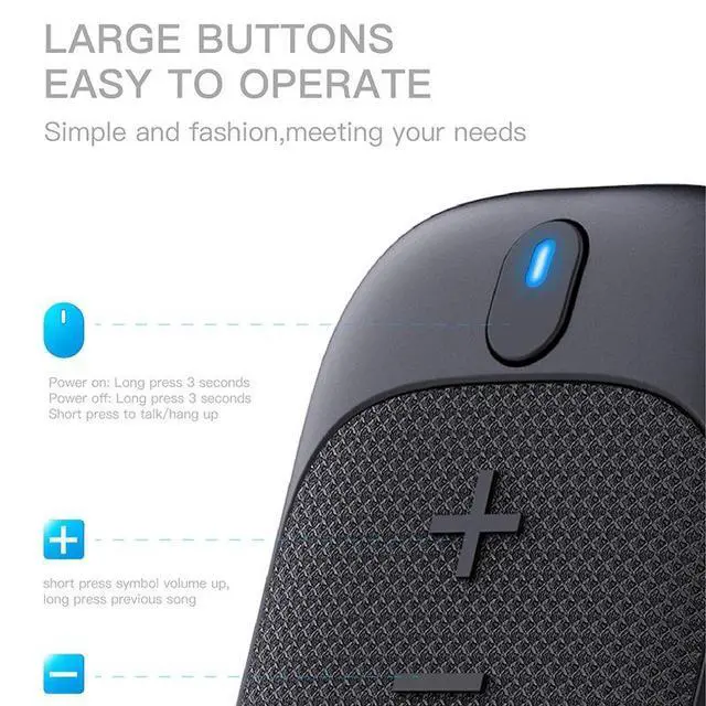 Alt view image 3 of 7 - Wearable Bluetooth Speaker Outdoor Cycling/Portable, Magnetic Stand/Mount, Hands-Free Calling, Waterproof - black