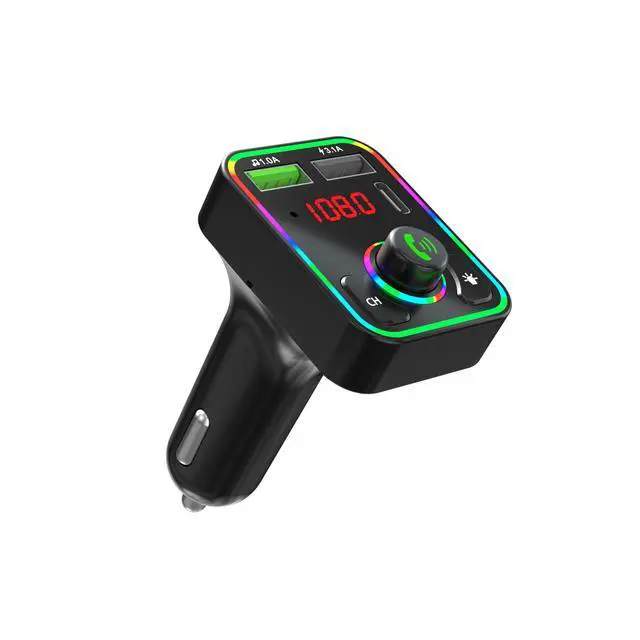 Alt view image 2 of 7 - F3 Car Bluetooth MP3 Player FM Transmitter, U-Disk Music Player, PD Fast Charger, Hands-Free Call Receiver