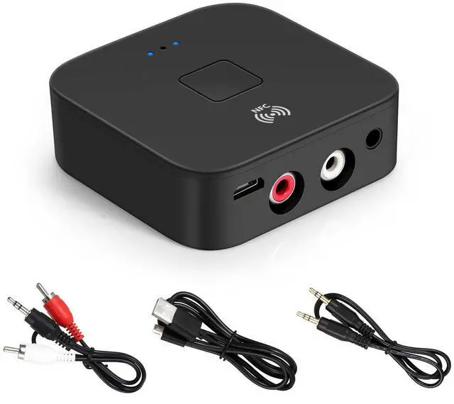 Main image of RCA Bluetooth Music Receiver NFC Bluetooth Receiver, Bluetooth 5.0 Car/Home Audio Adapter for Speakers
