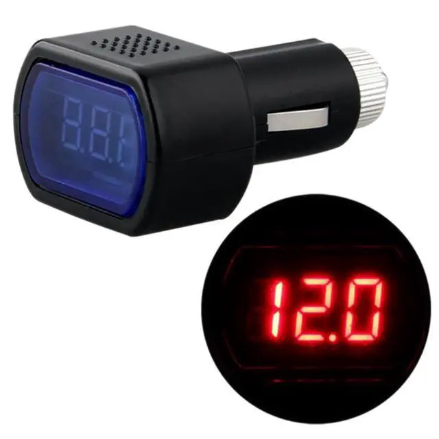 Alt view image 5 of 7 - Mini Digital Car Voltmeter LED Display Battery Monitor, Cigarette Lighter Plug-in Voltage Tester for Car/Boat/Motorcycle