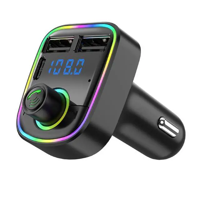 Alt view image 2 of 4 - C2 Car Bluetooth MP3 Player FM Transmitter, Hands-Free Calling, Dual USB Car Charger