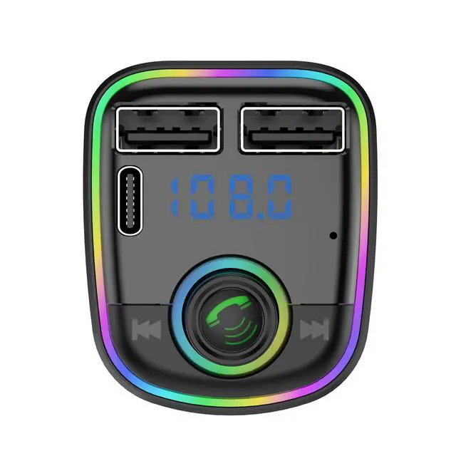 Alt view image 4 of 4 - C2 Car Bluetooth MP3 Player FM Transmitter, Hands-Free Calling, Dual USB Car Charger