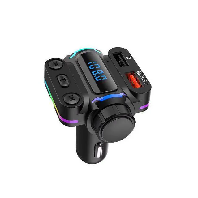 Alt view image 7 of 7 - P7 Car MP3 Bluetooth Player FM Transmitter with Handsfree Calling, U-Disk/TF Card Music Playback, PD20W + QC3.0 Fast Charging Dual Ports