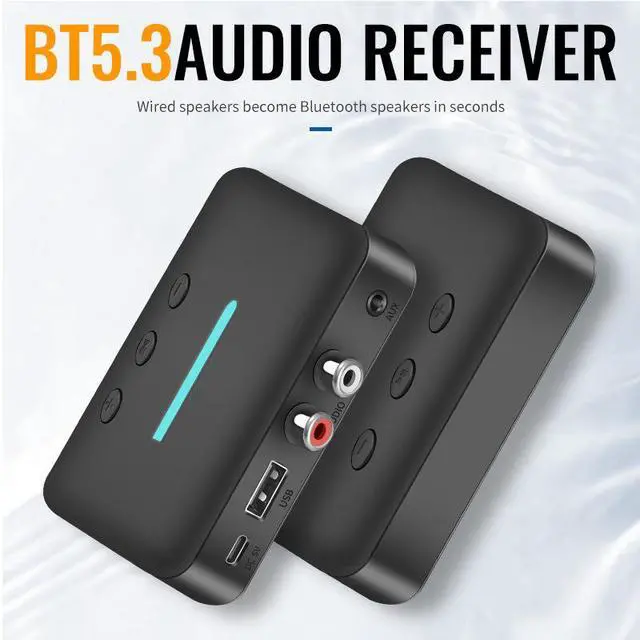 Alt view image 4 of 6 - Bluetooth 5.3 Audio Receiver with USB Drive Playback Wireless Adapter for Old Speakers / Home Stereo / Car Audio, 3.5mm AUX & RCA Output