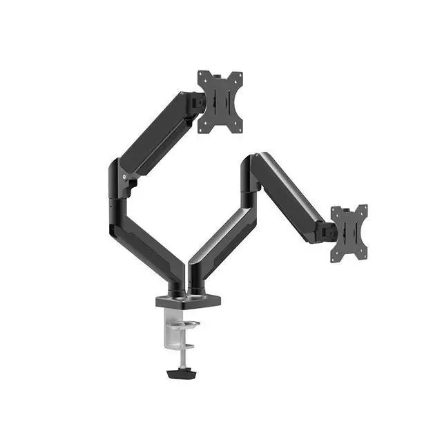Alt view image 4 of 7 - Dual-Arm Gas Spring Monitor Stand for 13-32" Screens Height-Adjustable Heavy-Duty Base, Supports up to 10kg per Arm