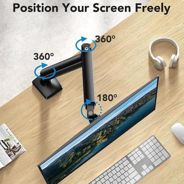 Alt view image 2 of 7 - Monitor Desk Mount Mechanical Arm for Screen Height Adjustment, Ergonomic Lifting Stand