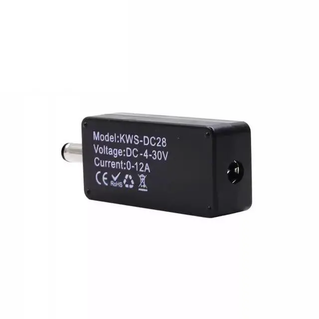 Alt view image 4 of 5 - KWS-DC28 DC Power Meter 0-12A Current Range, 4-30V, 5525 Jack, 0.96" HD Screen, Voltage/Current/Power/Capacity Test