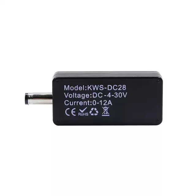 Alt view image 5 of 5 - KWS-DC28 DC Power Meter 0-12A Current Range, 4-30V, 5525 Jack, 0.96" HD Screen, Voltage/Current/Power/Capacity Test