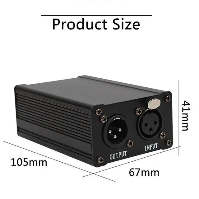 Alt view image 3 of 6 - 48V Phantom Power Supply for USB Condenser Microphones Anti-Noise & Stable Voltage Adapter