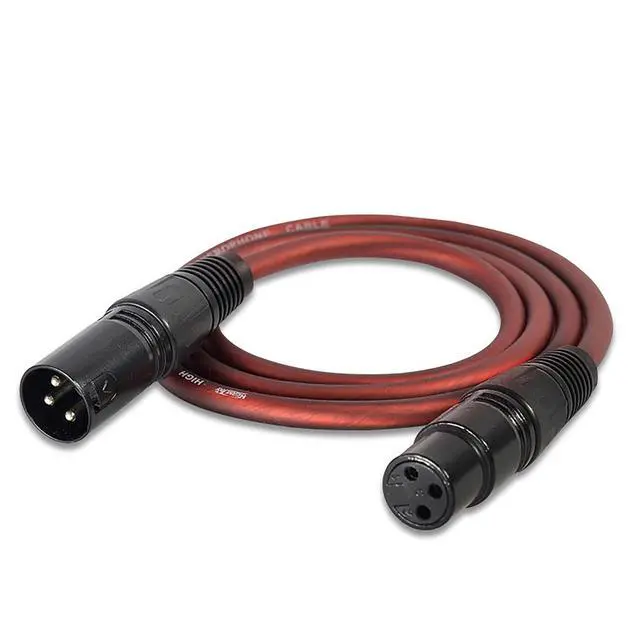 Alt view image 2 of 5 - XLR Male to Female Audio Cable Microphone Connection Cord, 3-Pin Balanced XLR to XLR Cable for Mic / Mixer / Audio Interface - 1.5m