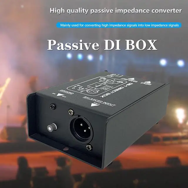 Alt view image 5 of 7 - Passive DI Box Direct Box with Audio Isolation, Eliminates Ground Loop Noise, Converts High-Impedance to Low-Impedance Signal for Mixers / Interfaces