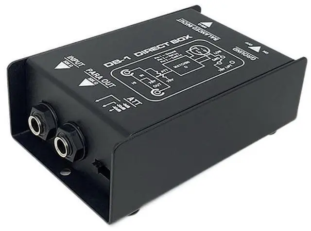 Main image of Passive DI Box Direct Box with Audio Isolation, Eliminates Ground Loop Noise, Converts High-Impedance to Low-Impedance Signal for Mixers / Interfaces