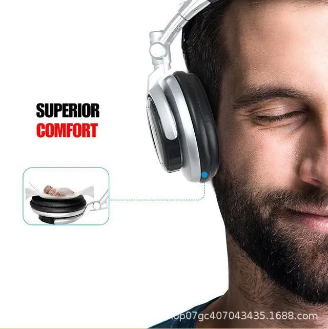 Alt view image 7 of 7 - GAE-900 Over-Ear HiFi DJ Monitor Headphones Heavy Bass, 3D Sound Effect, VR Headset Compatible, Wired Headband Headphone