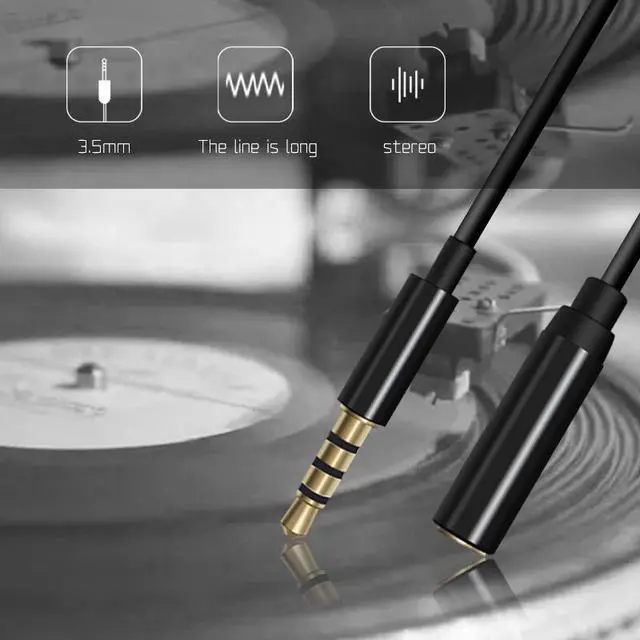 Alt view image 4 of 6 - GAZ-CB26 Lavalier Microphone Extension Cable 2m Male to Female Audio Cable, 3.5mm TRS for Headset/Mic to Phone/PC/Laptop