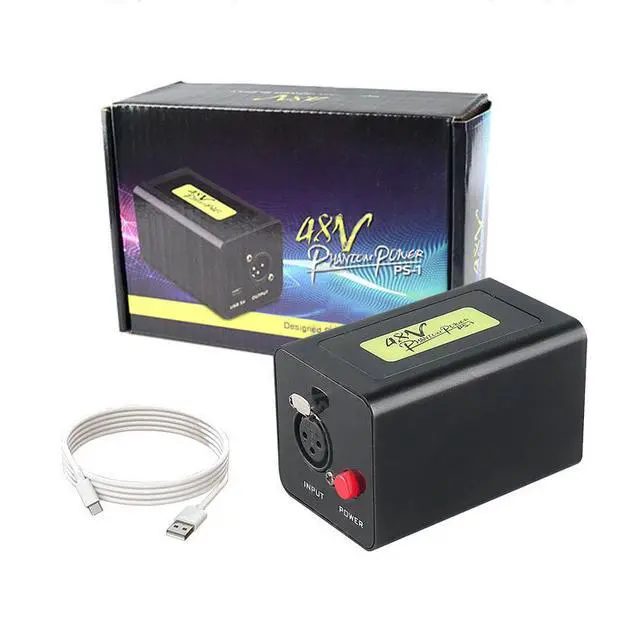 Alt view image 5 of 7 - 48V Power Supply for Condenser Microphones Stable Gain & Low-Noise Adapter, Essential Live Streaming Accessory - black